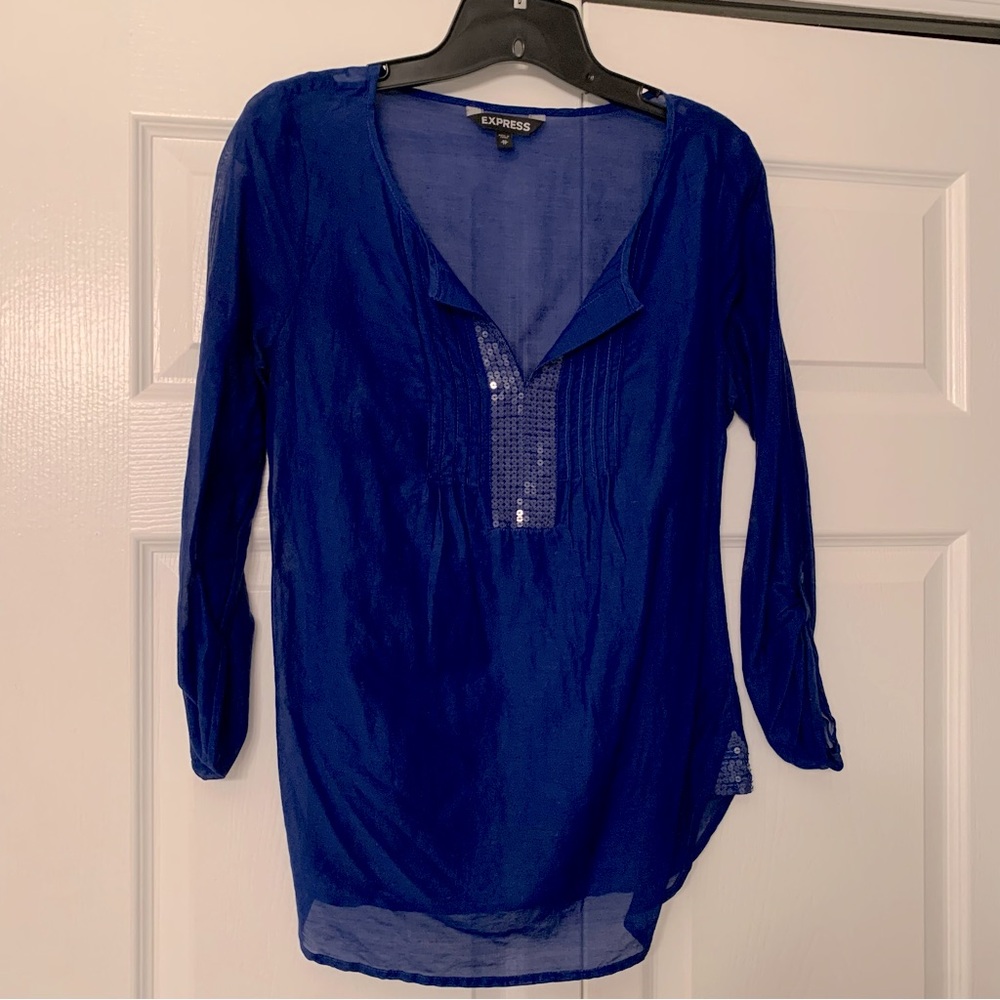 Express Pullover Tunic With Sequins - image 1